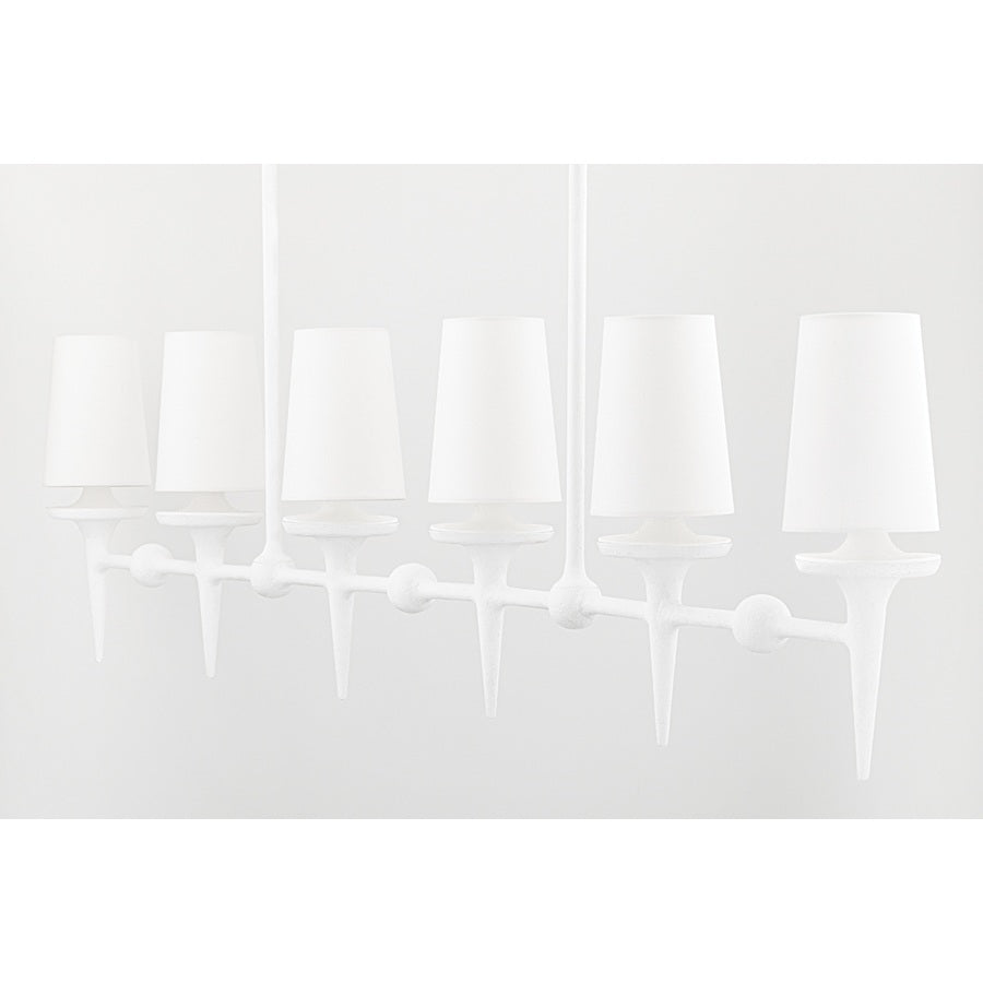Hudson Valley Lighting Torch 6 Light 58" Wide Linear Chandelier