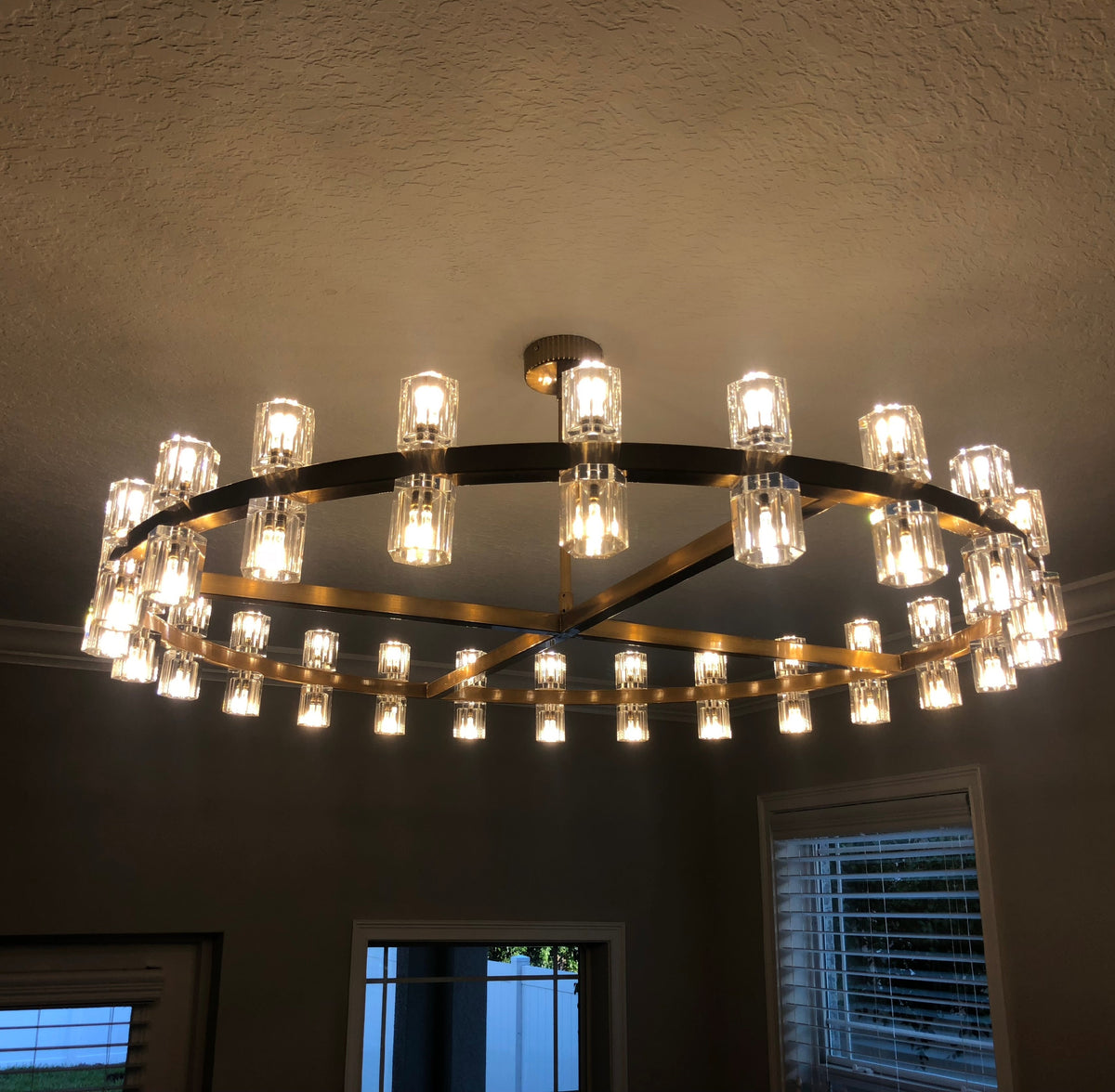 Arcachon Wine Cup Led Round Chandelier 48"