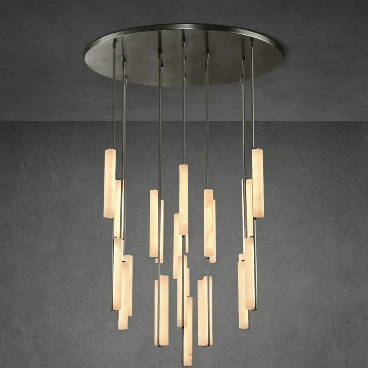 Aerie Alabaster Round Chandelier 56"