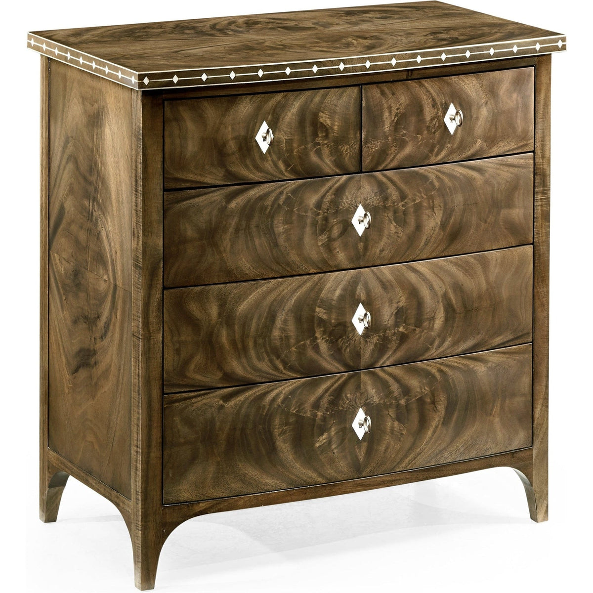 Jonathan Charles Buckingham Small Bleached Chest of Drawers with Bone Inlay (495832-MBL)