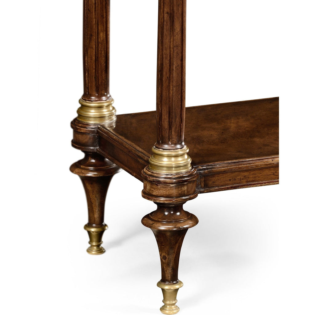 Jonathan Charles Brompton French Style Mahogany Console with Brass Gallery (494892-BMA)