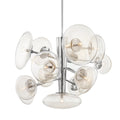 Opera 14-Light Chandelier in Polished Nickel by Kelly Behun 55L x 55W x 33H