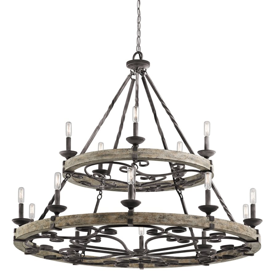 Kichler Taulbee 15 Light 44" Wide 2 Tier Ring Chandelier