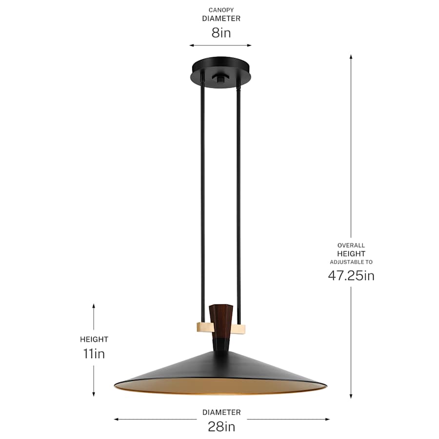 Kichler Tenon 28" Wide LED Pendant