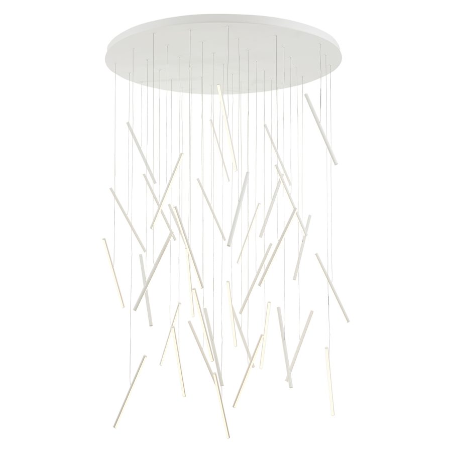 Kuzco Lighting Chute 50" Wide 3000K LED Abstract Multi Light Pendant