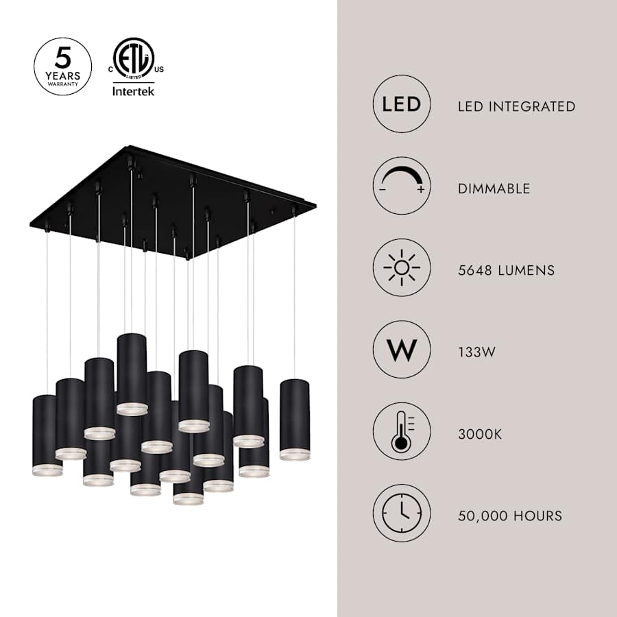 Kuzco Lighting Cameo 20" Wide Lantern Chandelier