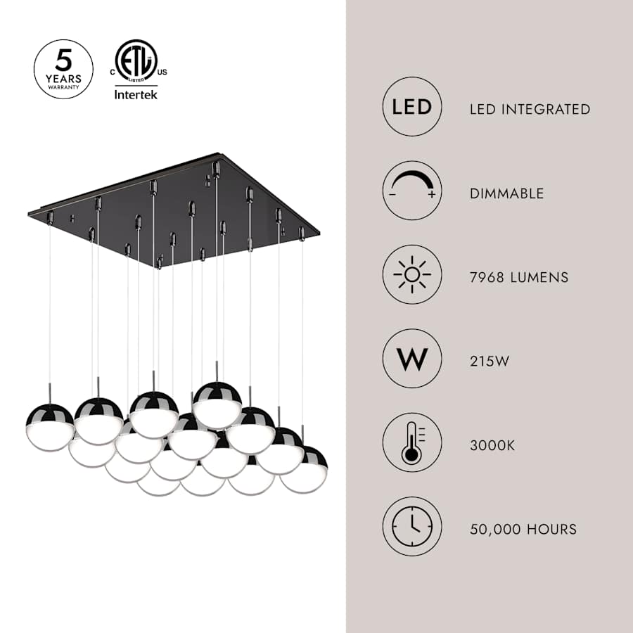 Kuzco Lighting Pluto 20" Wide Globe Chandelier