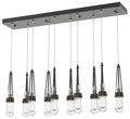 Link 44.5" Rectangular Oil Rubbed Bronze Long Pendant with Clear Glass