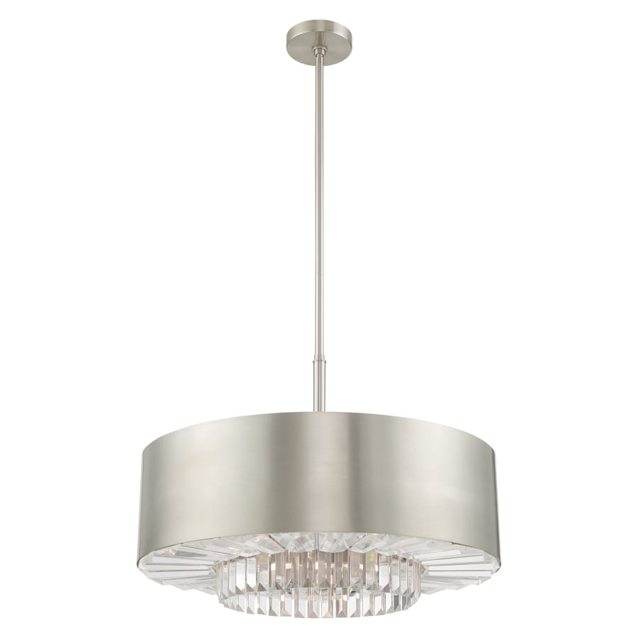 Livex Lighting Madison 6 Light 24" Wide Crystal Drum Chandelier