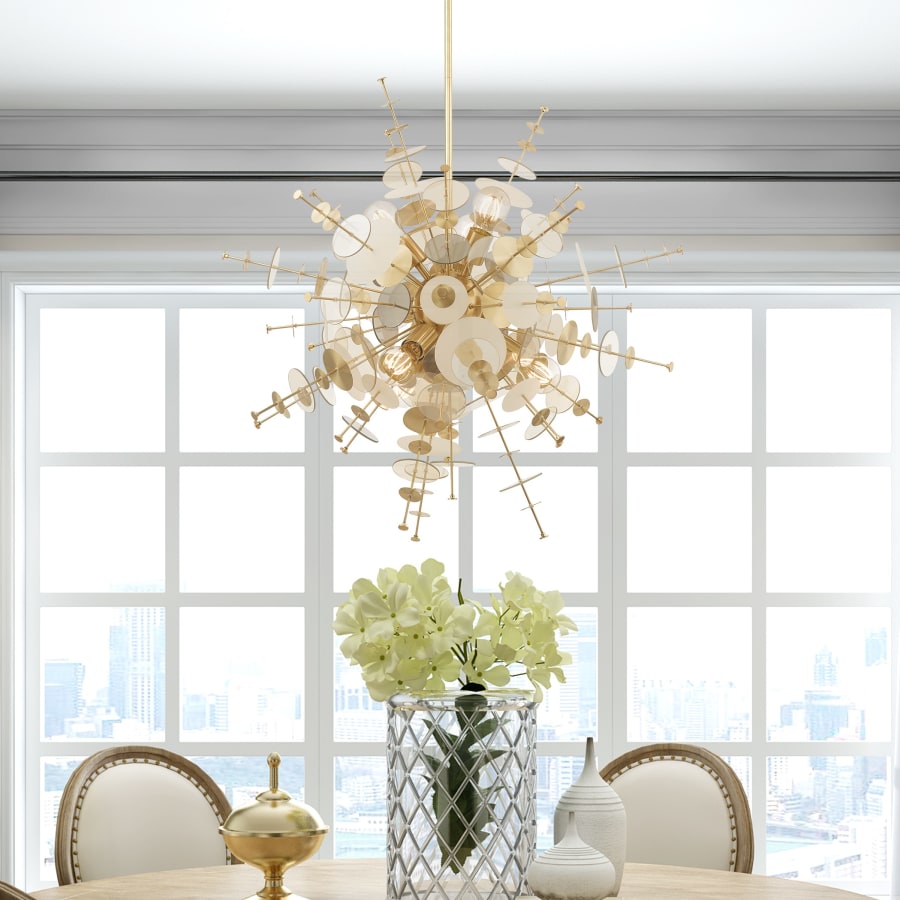 Livex Lighting Circulo 6 Light 30" Wide Sputnik Chandelier