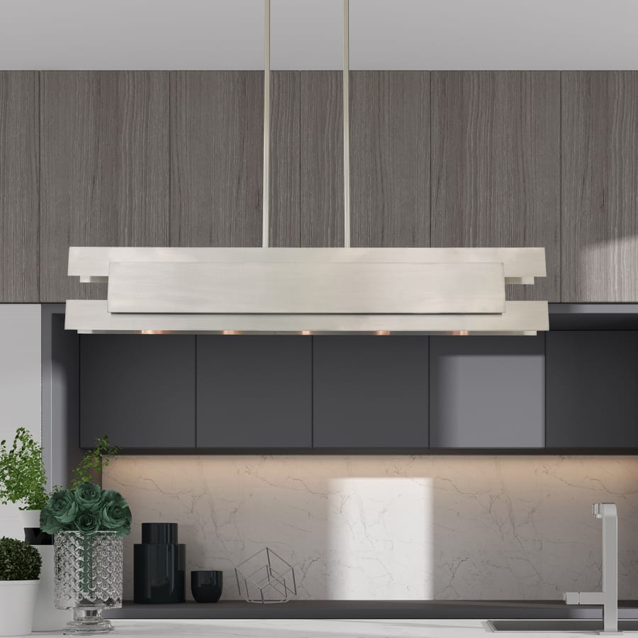 Livex Lighting Varick 5 Light 46" Wide Linear Chandelier
