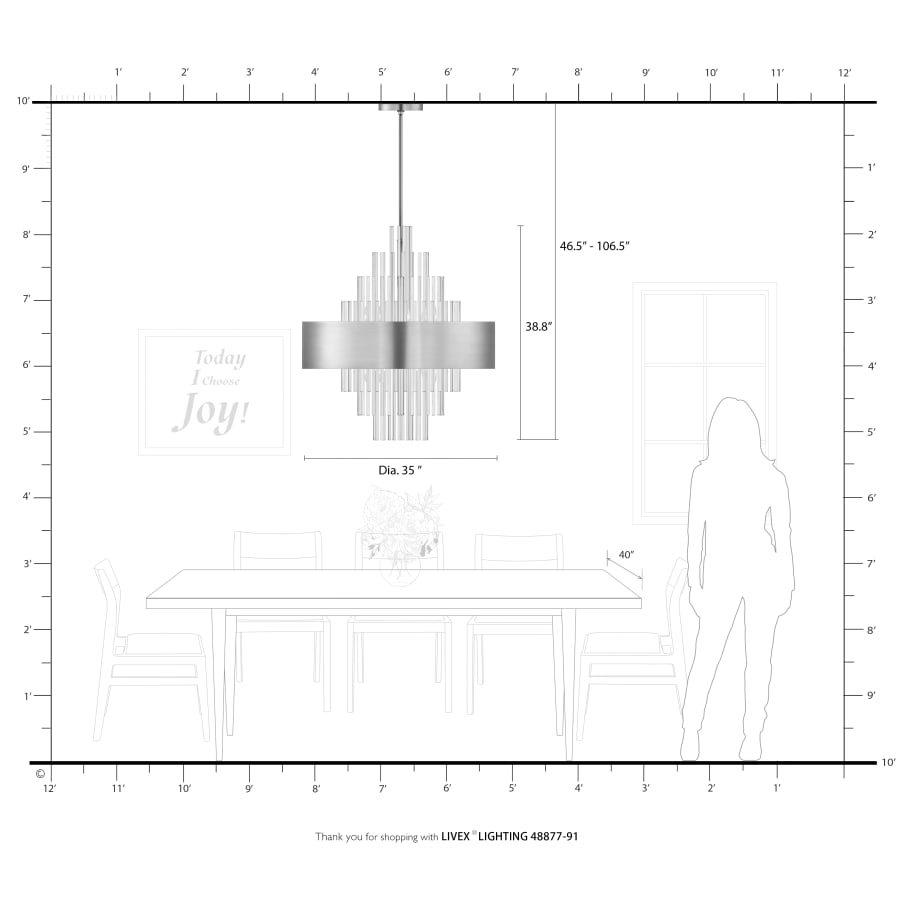 Livex Lighting Orenburg 14 Light 35" Wide Crystal Waterfall Chandelier