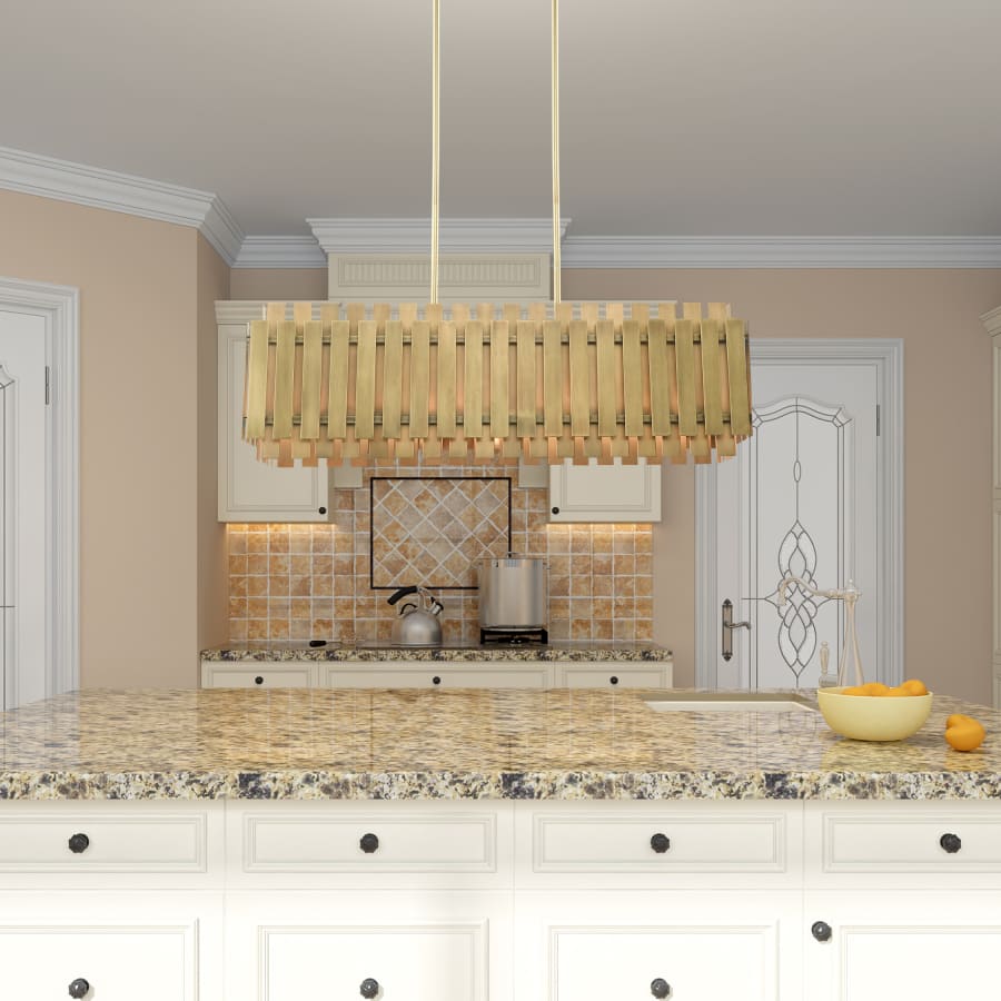 Livex Lighting Greenwich 5 Light 42" Wide Linear Chandelier