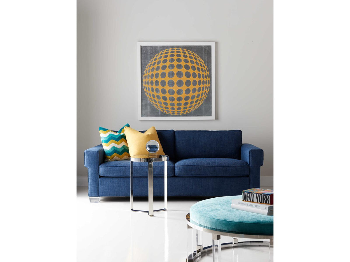 Hatcher 2-Seat Contemporary Sofa with Acrylic Legs