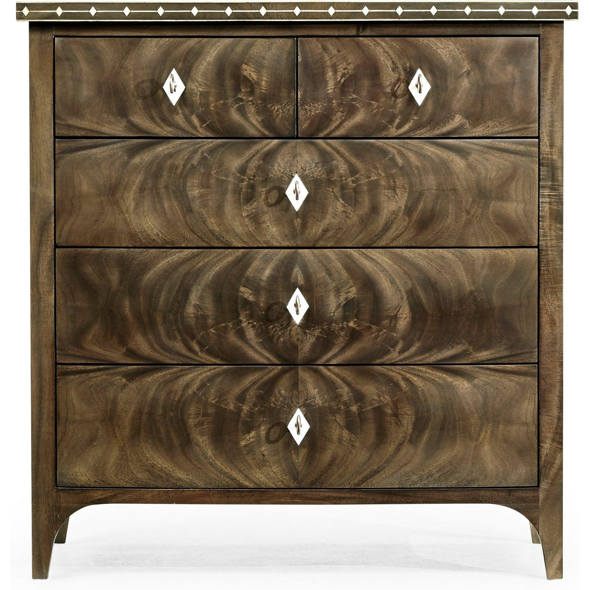 Jonathan Charles Buckingham Small Bleached Chest of Drawers with Bone Inlay (495832-MBL)