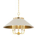 Clivedon 5-Light Chandelier in Aged Brass/Off White by Mark D. Sikes 27.5L x 27.5W x 20.25H