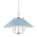Clivedon 5-Light Chandelier in Polished Nickel/Blue Bird by Mark D. Sikes 27.5L x 27.5W x 20.25H