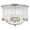 Glass No.1 4-Light Semi Flush in Polished Nickel by Mark D. Sikes 19L x 19W x 12.75H
