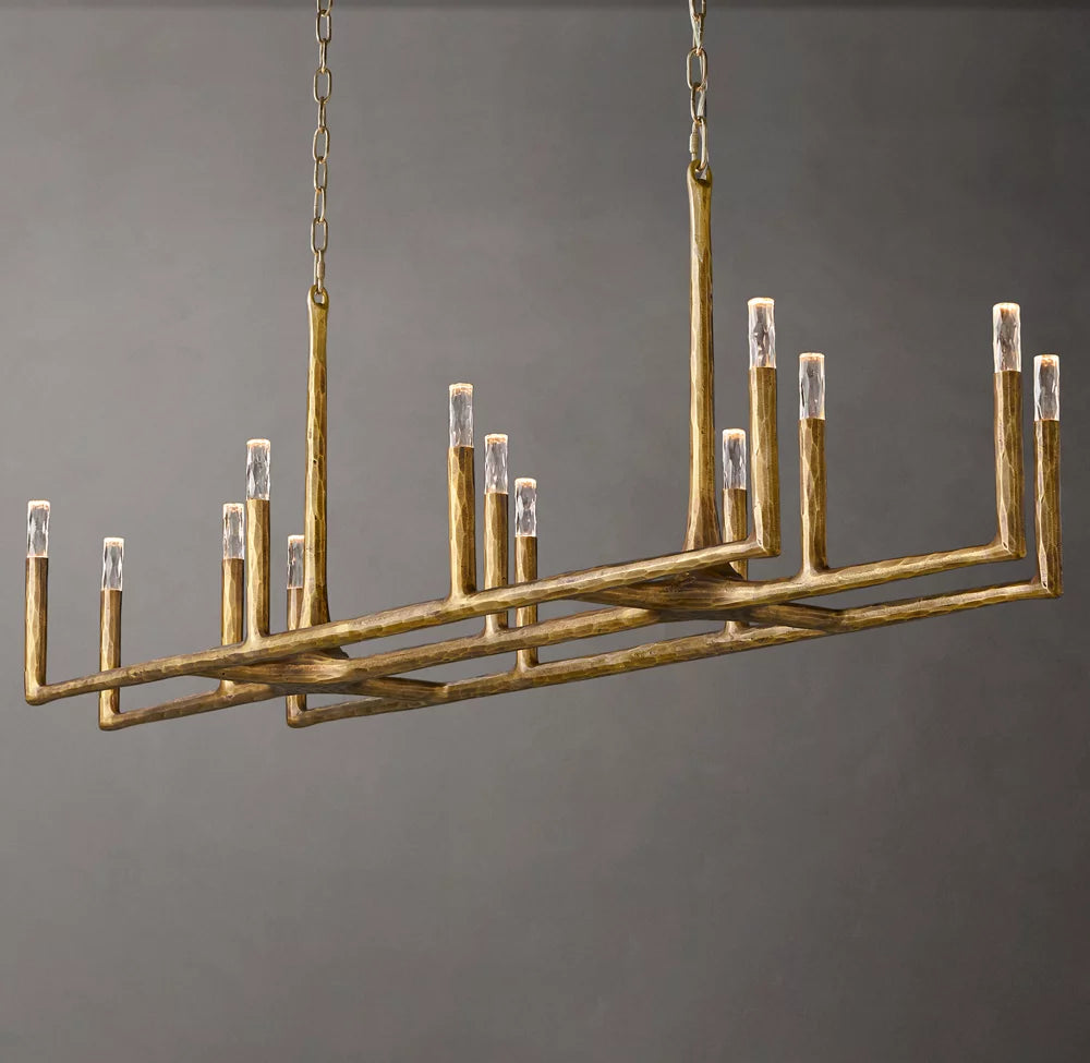 Thaddeus Linear Chandelier 72" 13-Lights For Living Room