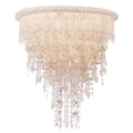 Metropolitan Crystal Reign 6 Light 30" Wide Flush Mount Waterfall Ceiling Fixture