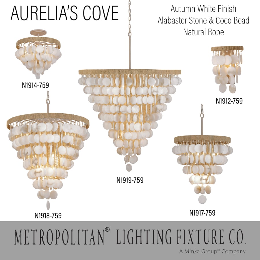 Metropolitan Aurelias Cove 8 Light 20" Wide Pendant