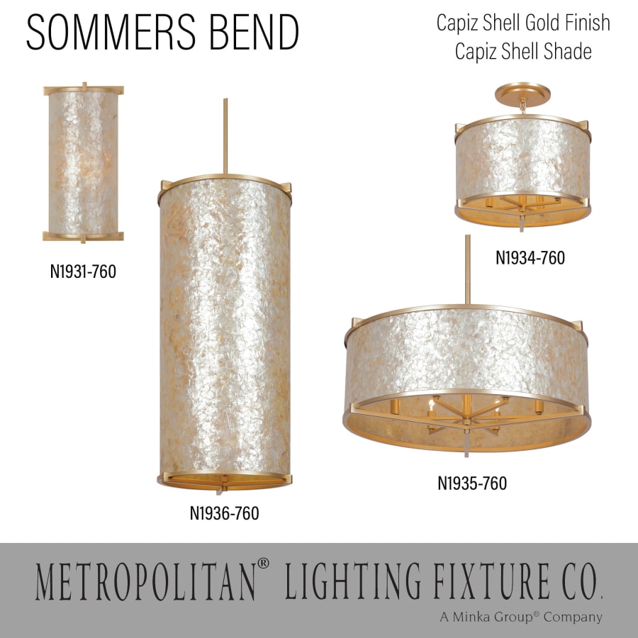 Metropolitan Sommers Bend 6 Light 15" Wide Pendant