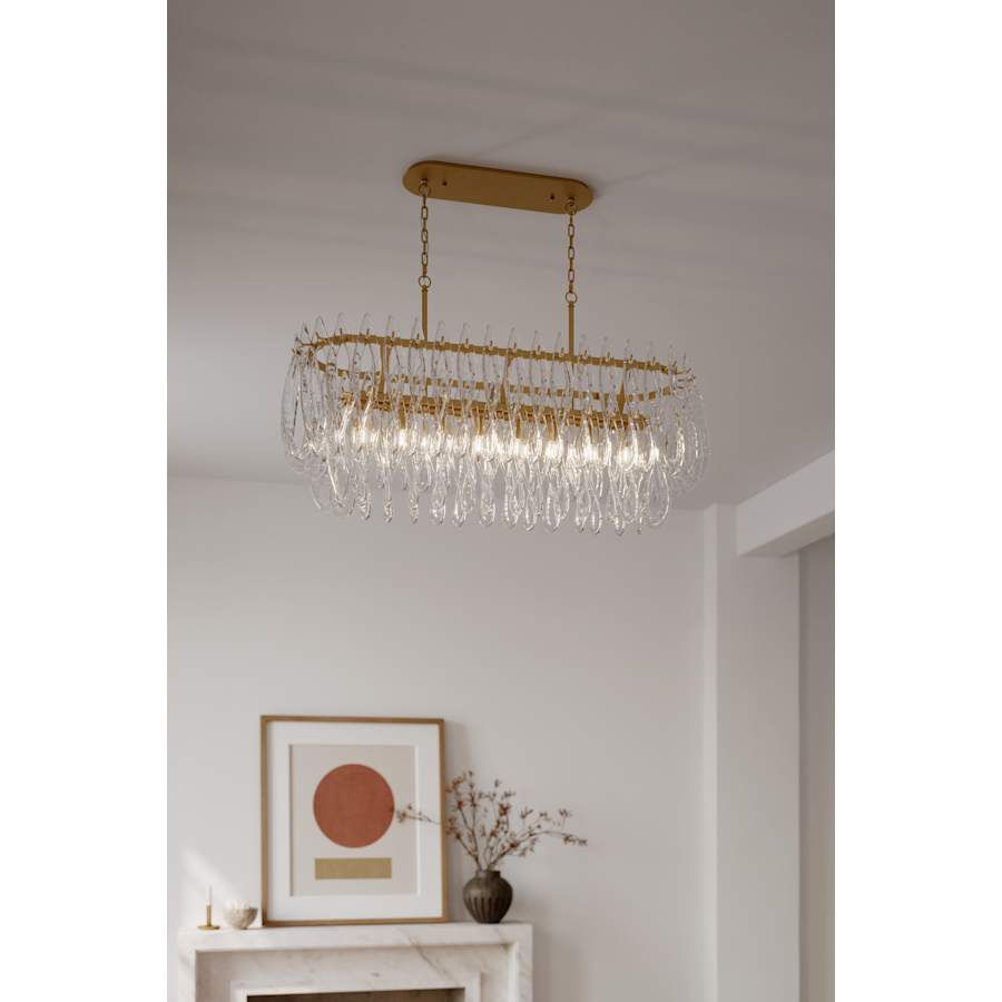 Metropolitan Glassara 8 Light 48" Wide Linear Chandelier