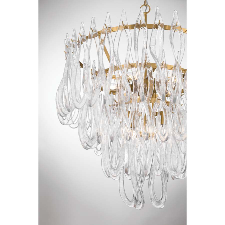 Metropolitan Glassara 10 Light 32" Wide Waterfall Chandelier