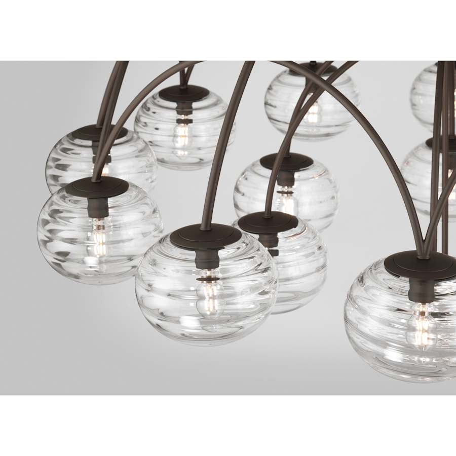 Metropolitan Lenora 19 Light 48" Wide Chandelier with Clear, Water Glass Shades