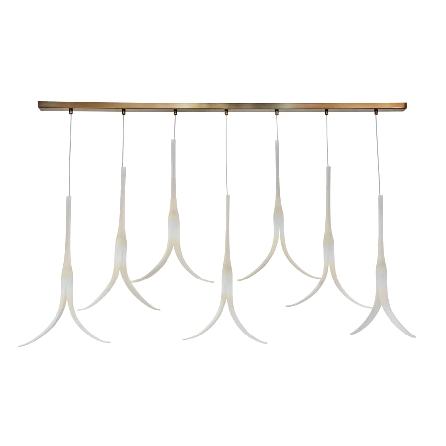 Metropolitan Featherly 7 Light 53" Wide Linear Chandelier