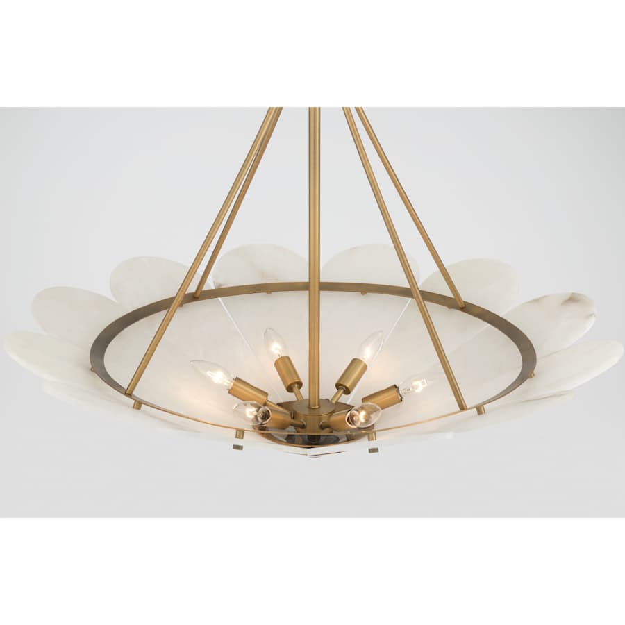 Minka Lavery Althira 6 Light 33" Wide Pendant with Alabaster Shade