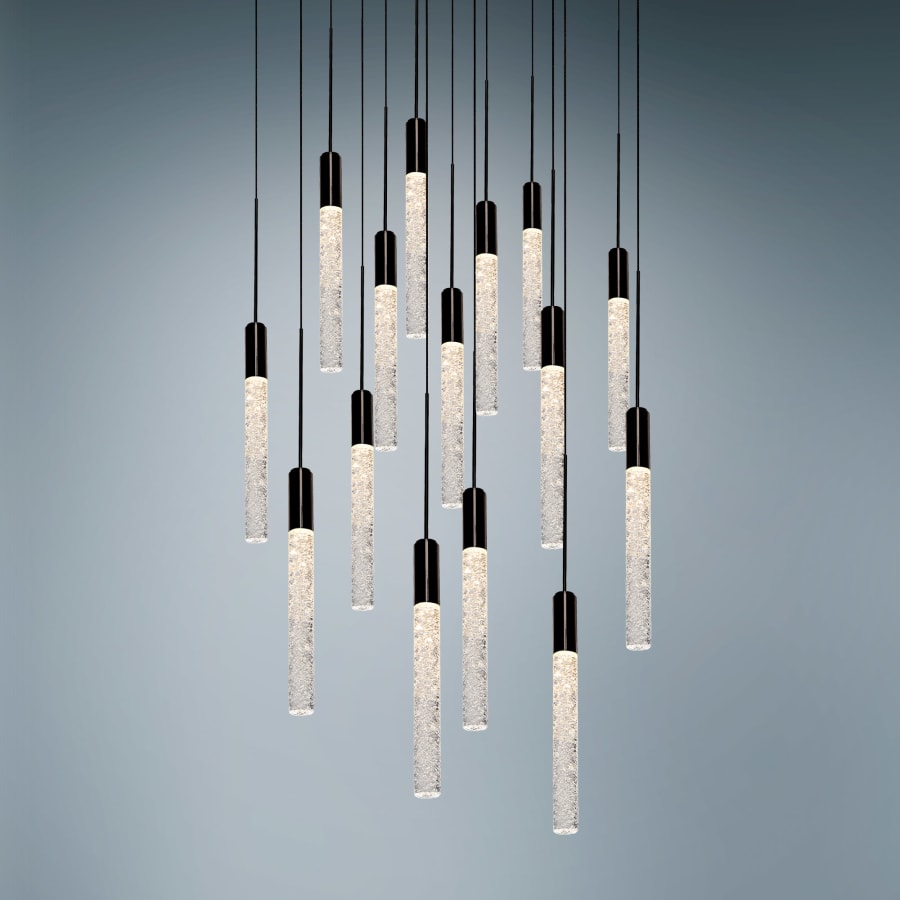Modern Forms Magic 15 Light 23" Wide LED Multi Light Pendant with Piastra Crystal Shades
