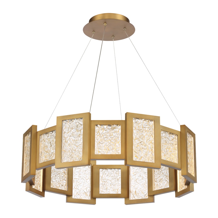 Modern Forms Fury 28" Wide LED Suspended Drum Chandelier with Opal Glass Shade