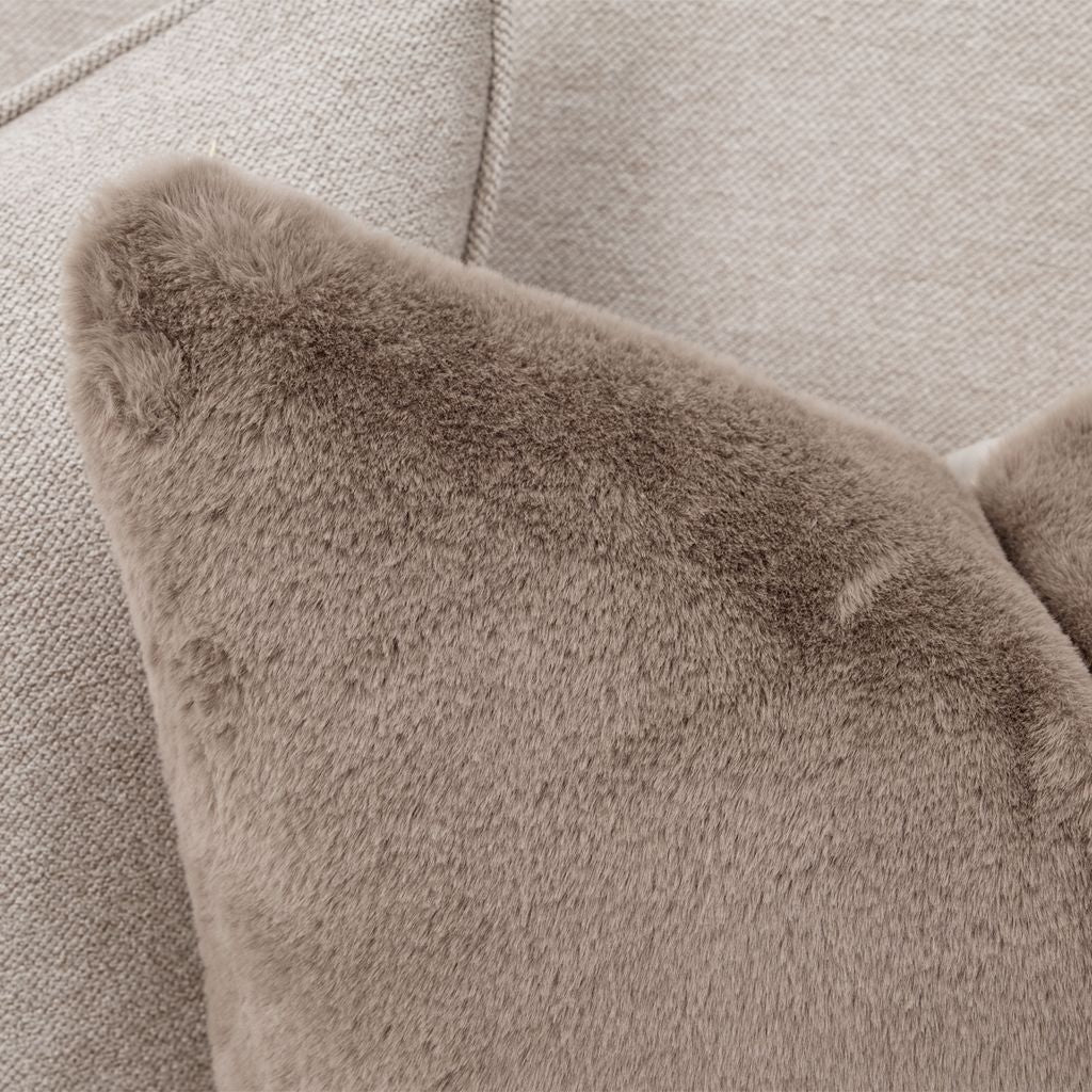 Michael Amini Camellia Field 3-Piece Chenille Sofa - Linen/Warm Pecan