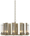New Town 30" Wide 10 Arm Soft Gold Chandelier With Seeded Clear Glass