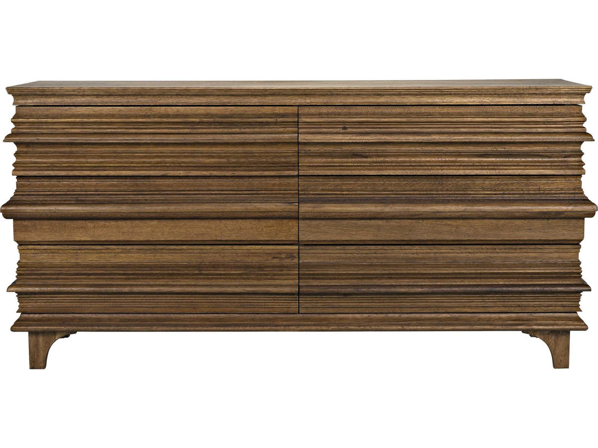 Bernard 6-Drawer Dresser in Dark Walnut