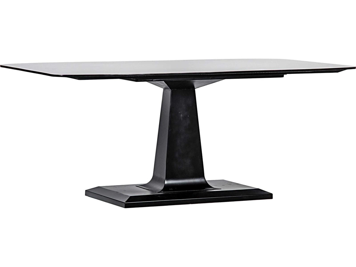 Amboss Rectangle Dining Table in Matte Black Industrial Steel