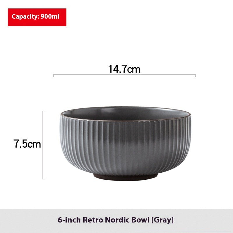 Nordique Retro Glaze Noodle Bowl