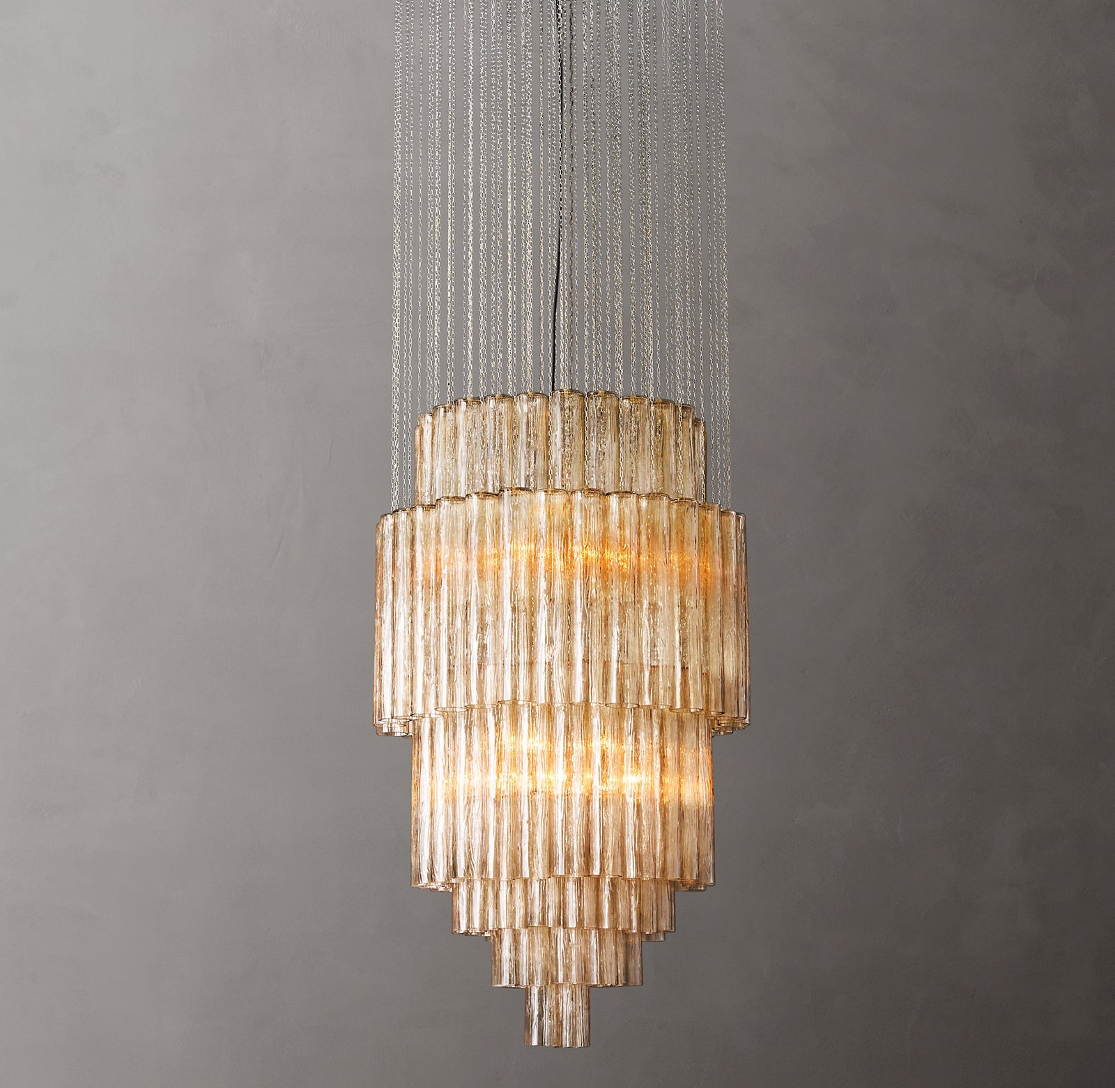 Ombre Glass Waterfall Chandelier