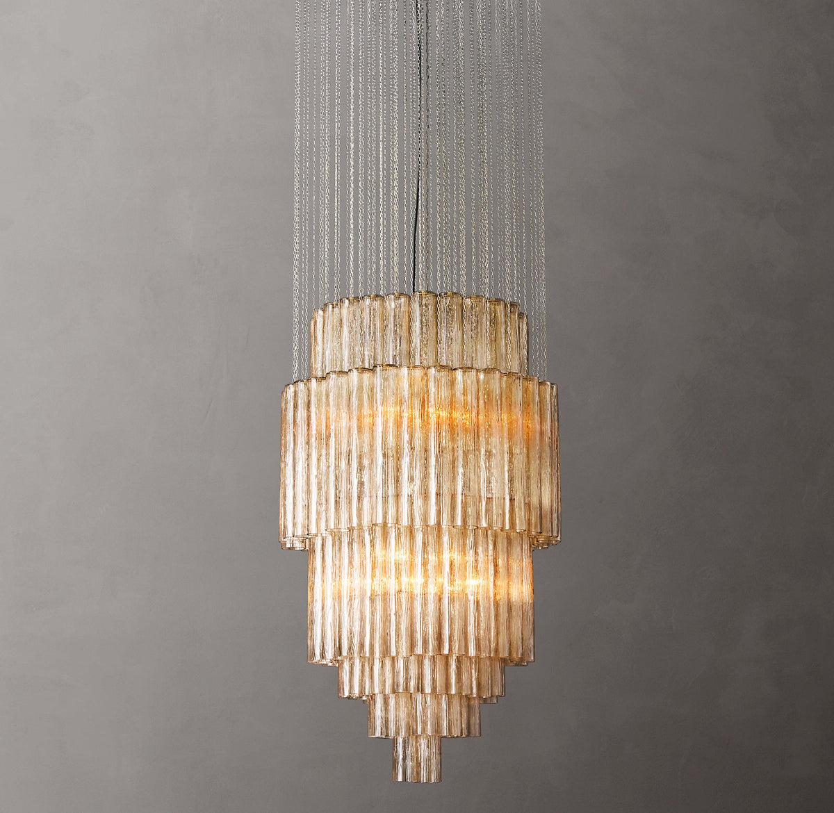 Ombre Glass Waterfall Chandelier