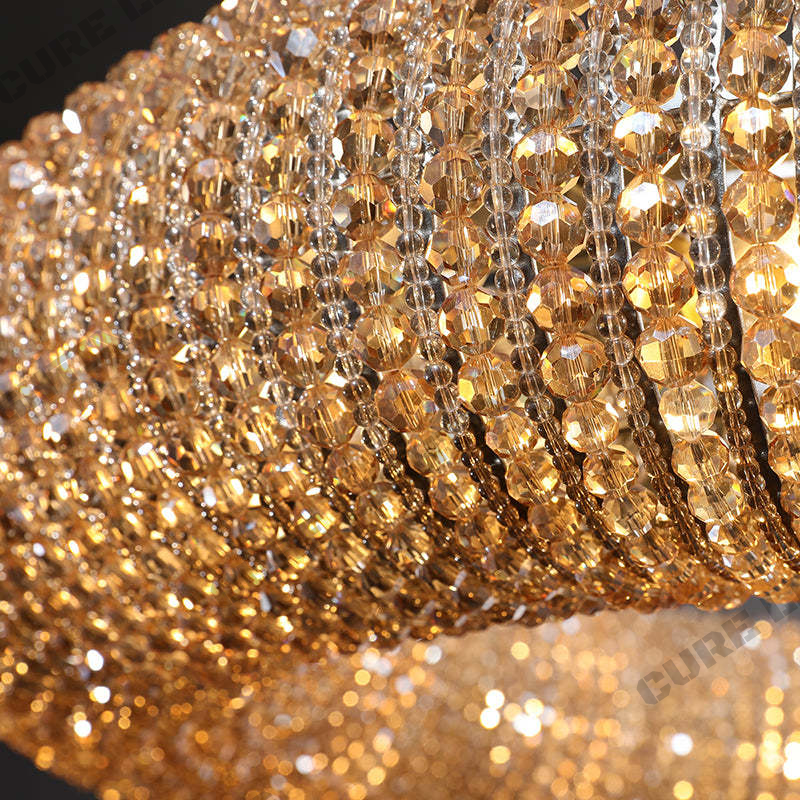 Round Halo Chandelier With Clear Crystal 32"/41"/59"