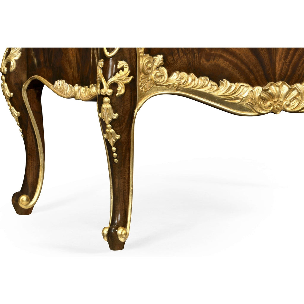 Jonathan Charles Mahogany & Gilded Nightstand (495504-BMA-GIL)