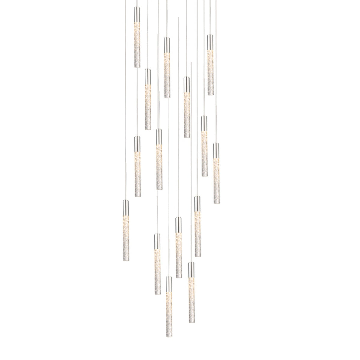 Modern Forms PD-35615-PN 3000K 79.5 Watt Magic LED Round Chandelier in Polished Nickel