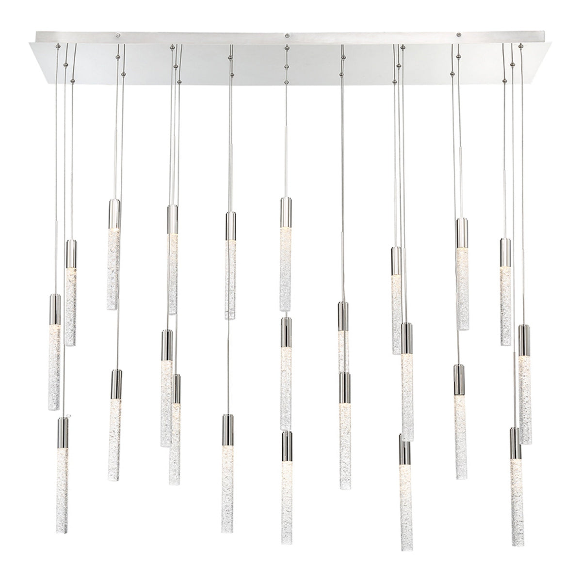 Modern Forms PD-35623L-PN 3000K 120.5 Watt Magic LED Linear Chandelier in Polished Nickel
