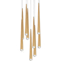 Modern Forms PD-41709R-AB 3500K 63 Watt Cascade Crystal LED Round Chandelier in Aged Brass