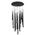 Modern Forms PD-41721R-BK 3500K 147 Watt Cascade Crystal LED Round Chandelier in Black