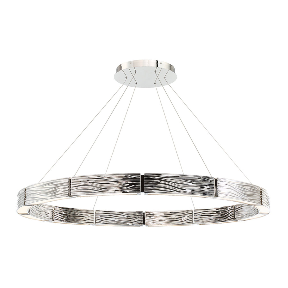 Modern Forms PD-56748-PN 3000K 75 Watt Zelda LED Chandelier in Polished Nickel