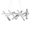Modern Forms PD-64848-AL 3000K 29.57 Watt Chaos LED Linear Chandelier in Brushed Aluminum
