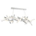 Modern Forms PD-64872-AL 3000K 58 Watt Chaos LED Linear Chandelier in Brushed Aluminum