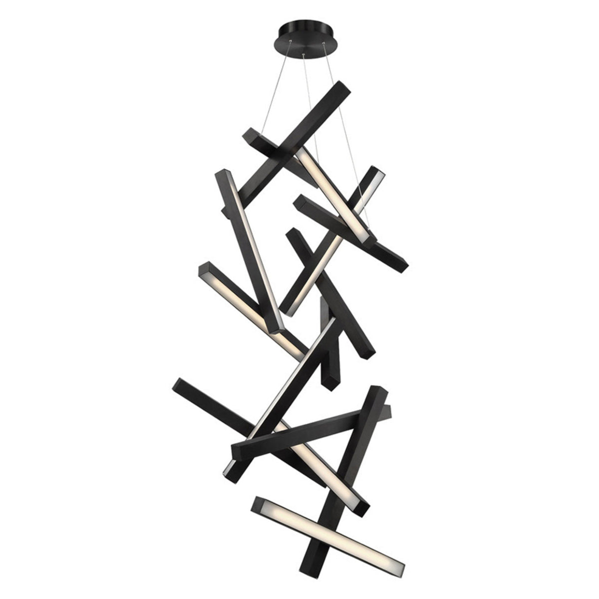 Modern Forms PD-64875-BK 3000K 80 Watt Chaos LED Vertical Chandelier in Black